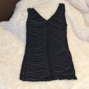 Gray vneck chain dress